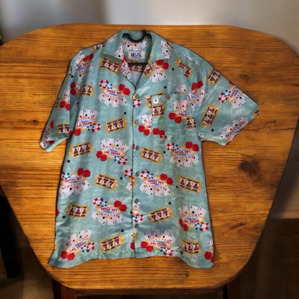 UZZI amphibious gear Welcome to Las Vegas button down shirt mens‎ S